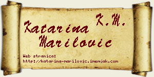 Katarina Marilović vizit kartica